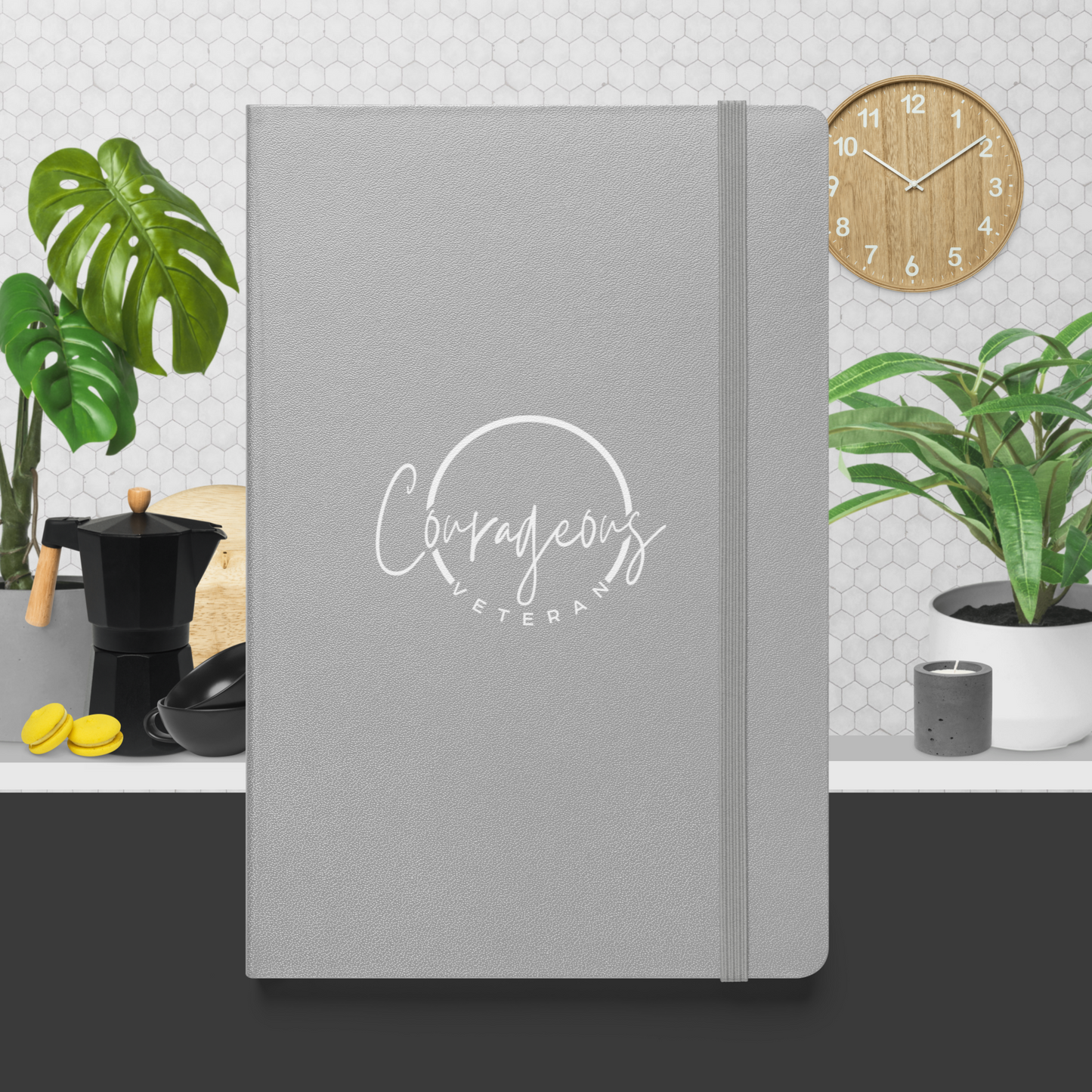 Courageous Veteran Women's Empowerment Hardcover Notebook