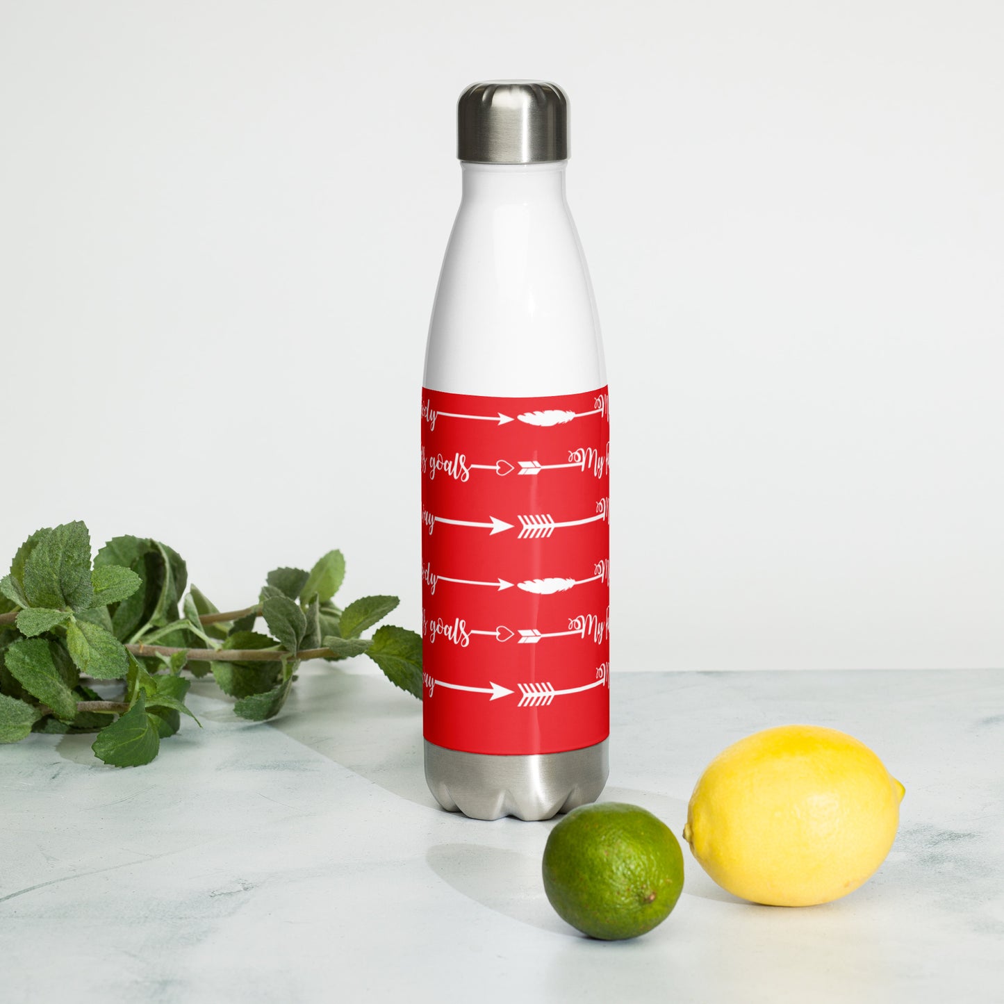 My Body My Fitness Goals Stainless Steel Water Bottle