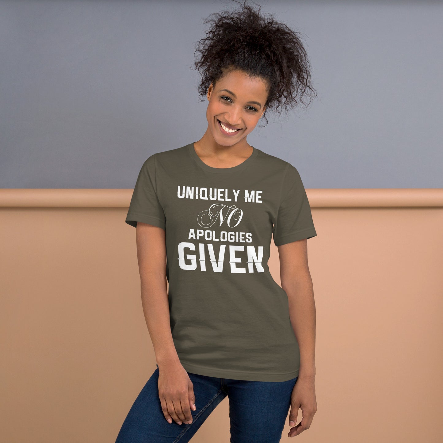 Uniquely Me No Apologies Given Women's Empowerment T-Shirt