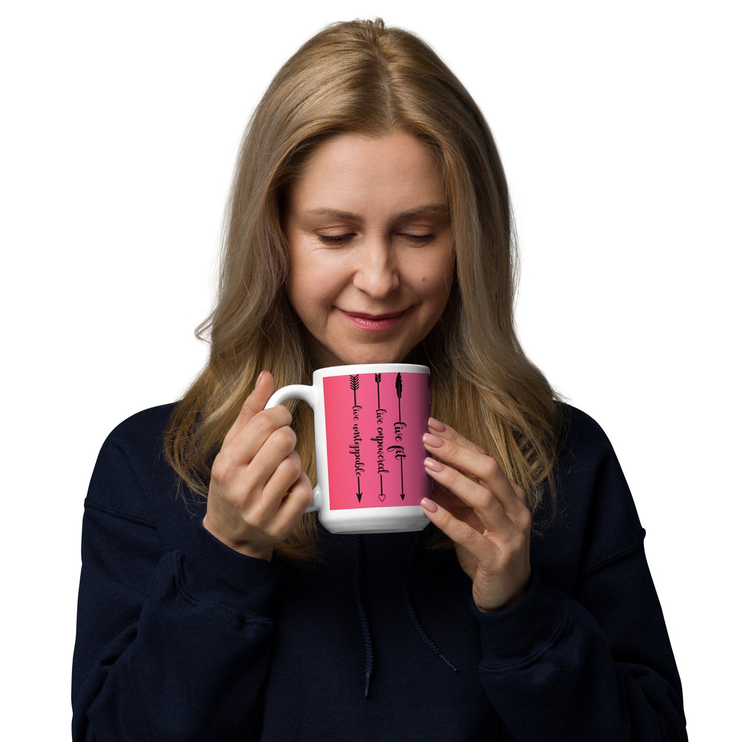 Live Fit. Live Empowered, Live Unstoppable Women's Empowerment Coffee Mug