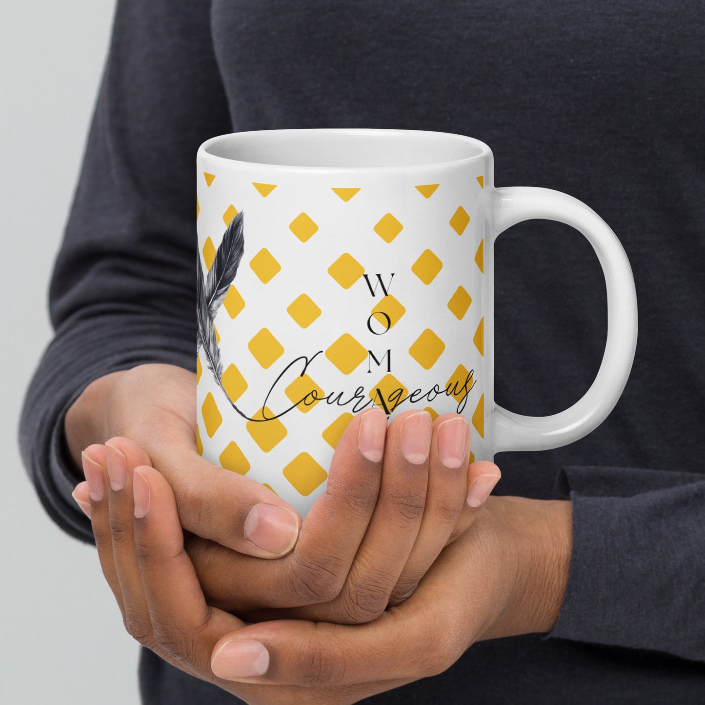 Courageous Woman Empowerment White Coffee Mug