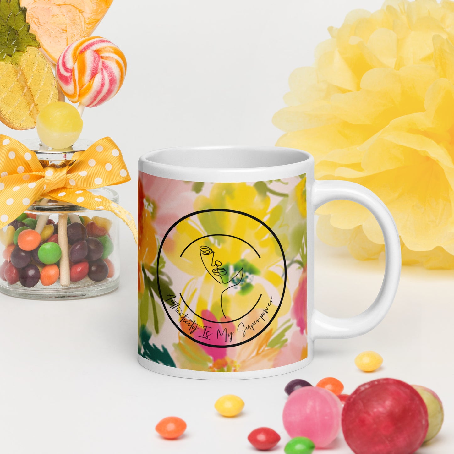 Authenticity Is My Superpower Women's White Coffee Mug