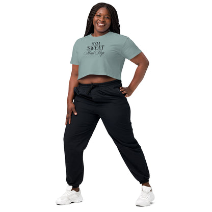 Gym. Sweat. Meal Prep Women's Fitness Crop Shirt