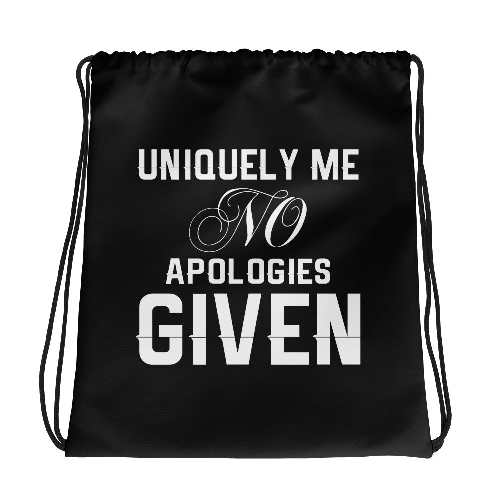 Uniquely Me No Apologies Given Women's Fitness Gym Bag