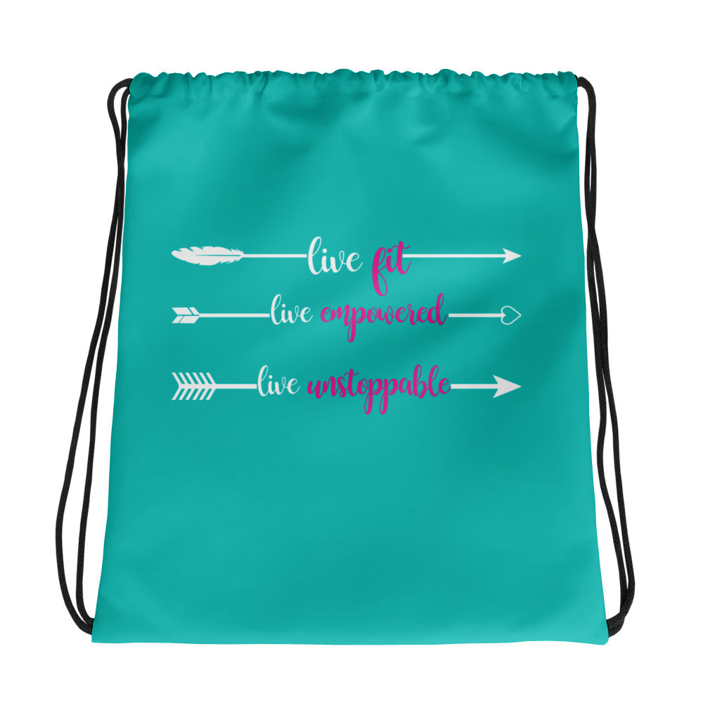 Live Fit, Live Empowered, Live Unstoppable Women's Gym Bag