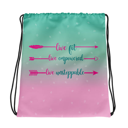 Live Fit, Live Empowered, Live Unstoppable Women's Gym Bag