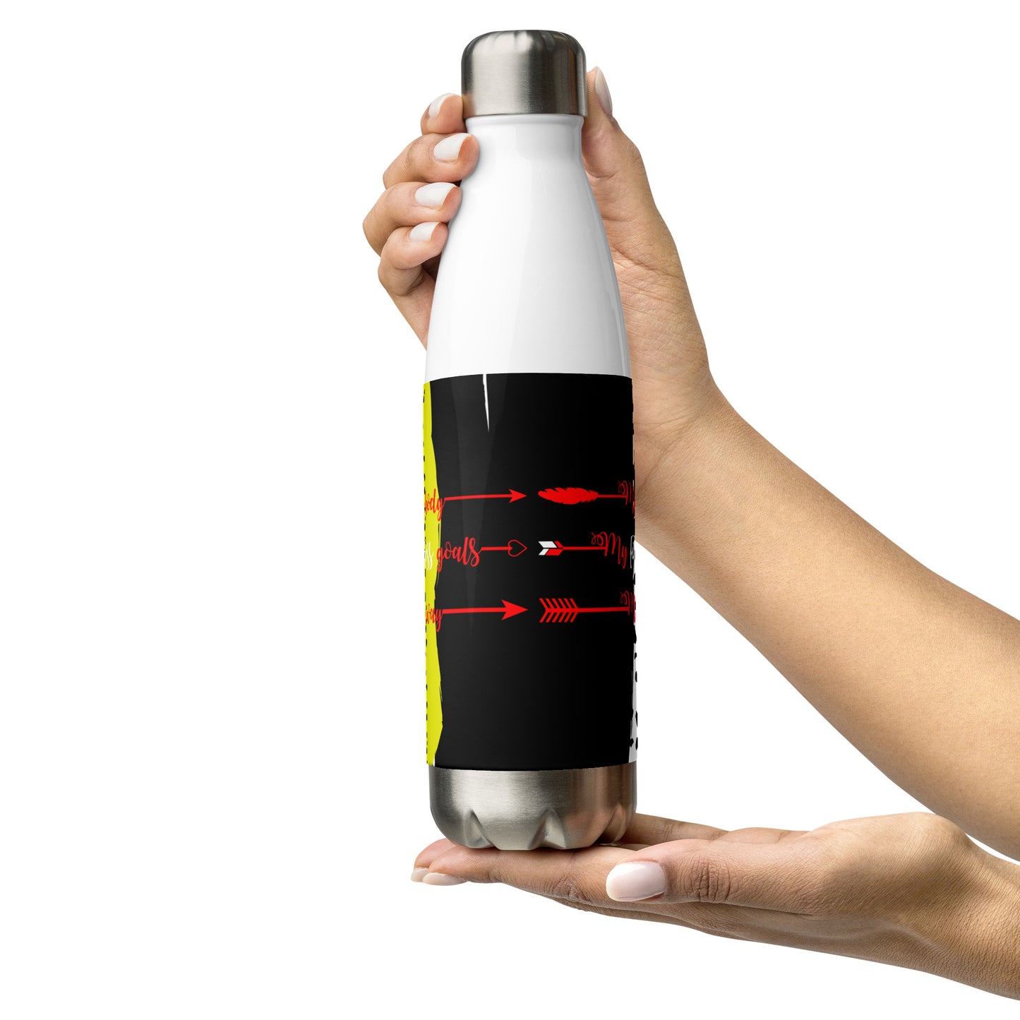 My Body, My Fitness Goals, My Way Stainless Steel Water Bottle