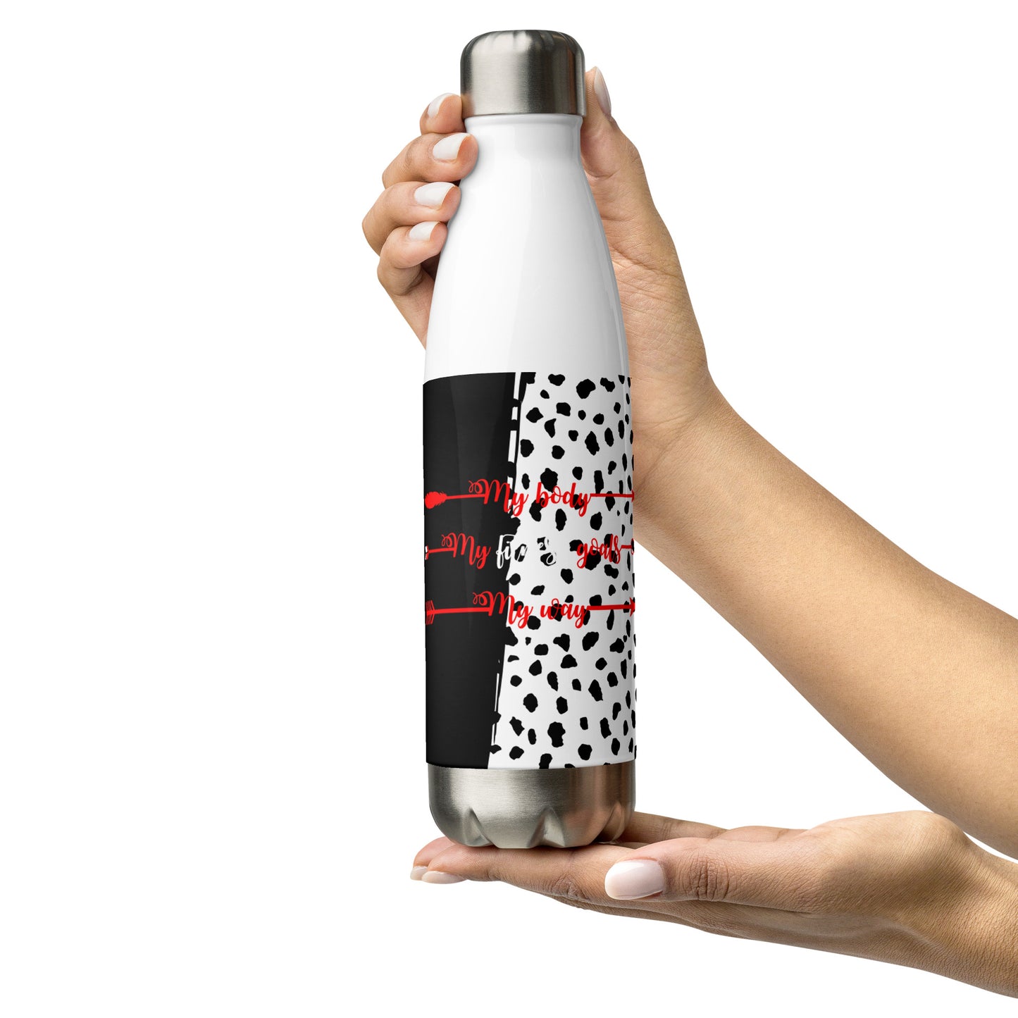 My Body, My Fitness Goals, My Way Stainless Steel Water Bottle